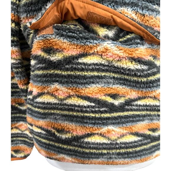 Billabong Sherpa Fleece Pullover A/Div Switchback Aztec 1/4 Snap Mock Neck Sz S - Picture 5 of 15
